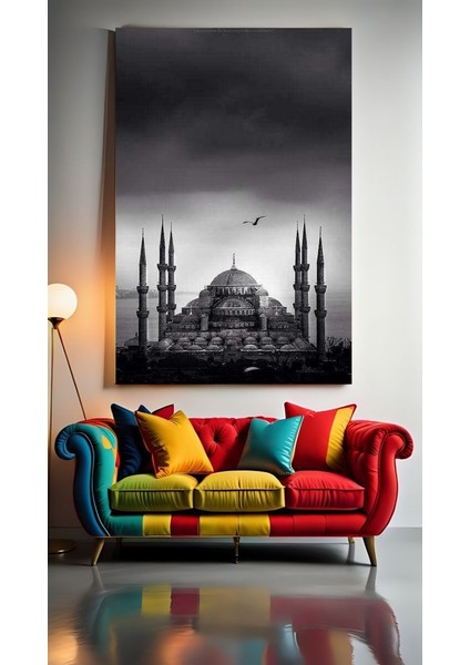 Camii Manzarası Huzur I Ev Duvar Salon Güzellik Salonu Ofis Dükkan Dekarasyon Kanvas Tablo