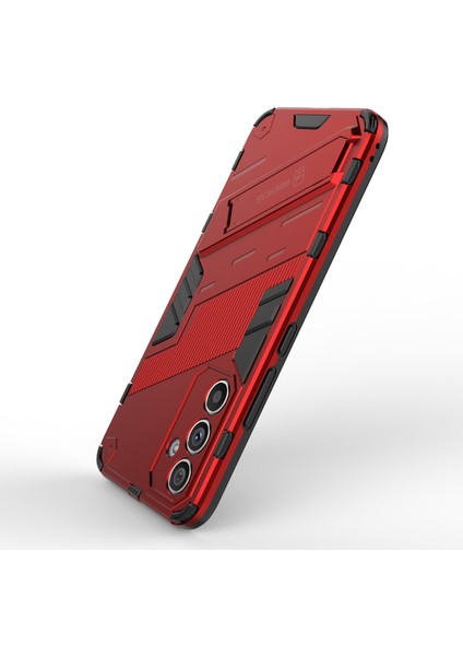 Samsung Galaxy A54 5g Için Çizilmez Telefon Kılıfı, Düşmeye Karşı Sert Pc Yumuşak Tpu Hibrit Telefon Kılıfı Ayaklık-Kırmızı (Yurt Dışından) modelleri