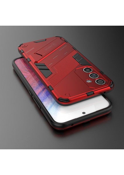 Samsung Galaxy A54 5g Için Çizilmez Telefon Kılıfı, Düşmeye Karşı Sert Pc Yumuşak Tpu Hibrit Telefon Kılıfı Ayaklık-Kırmızı (Yurt Dışından) indirimleri