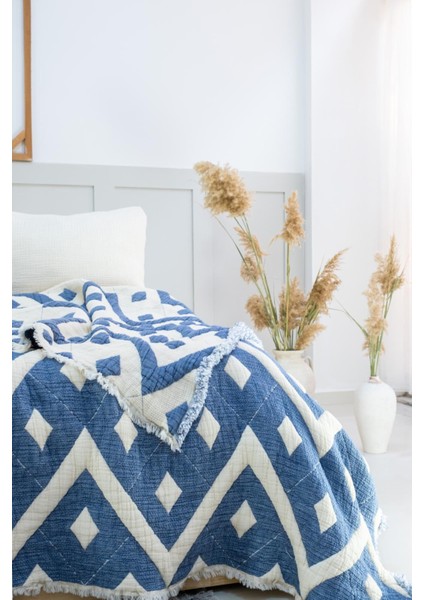 Müslin 7 Katlı Jakarlı %100 Pamuk Battal Boy Bej Yorgan 240X260 Cm. fiyatları