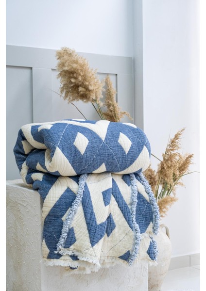 Müslin 7 Katlı Jakarlı %100 Pamuk Battal Boy Bej Yorgan 240X260 Cm. modelleri