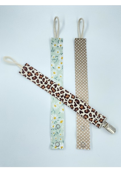 Beyaz %100 Pamuk Yıkanabilir Emzik Askısı – Bebekler İçin Güvenli, Dayanıklı ve Rahat Kullanım