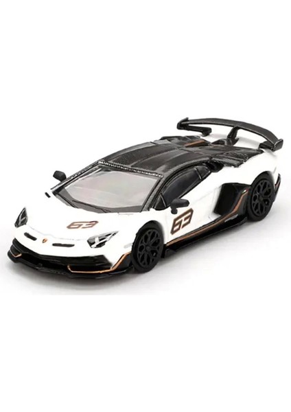 Mini Gt 1/64 Lamborghini Aventador Svj 63 Bianco Asopo modelleri
