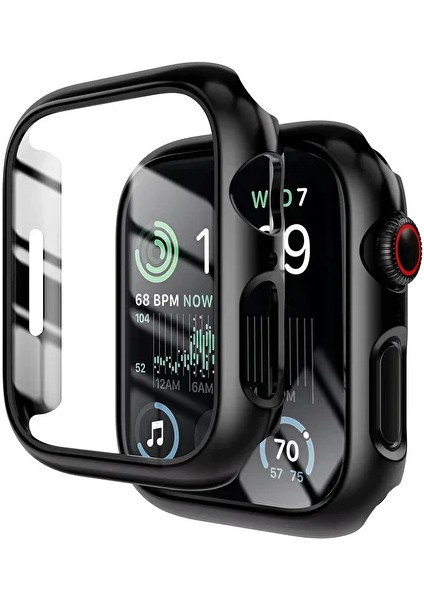 Apple Watch Akıllı Saat Uyumlu 360 Derece Koruyucu Siyah