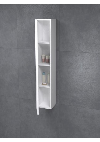 Bafratek Kapaklı Kulpsuz Dar Dolap