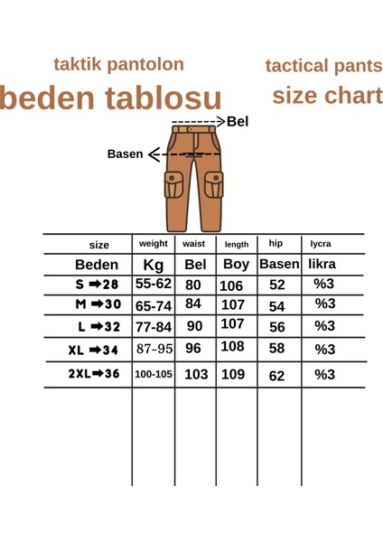 Taktik Outdoor Pantolon Kargo Cep Likrali (YAZLIK)-hakiyeşil