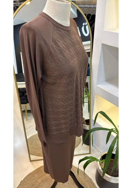 1350 Kazayağı Merserize Etekli Takım Kahve fırsatları