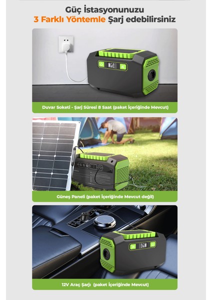 200 W Taşınabilir Güç Istasyonu Güç Kaynağı modelleri
