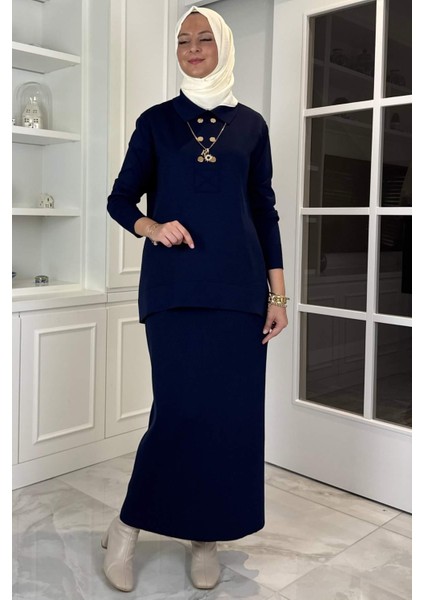 Sare Triko Takım Lacivert modelleri