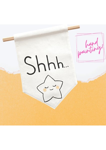 “el Yapımı Keten Duvar Flaması – Ahşap Çubuklu, Bebek ve Çocuk Odası Dekoru” fiyatları