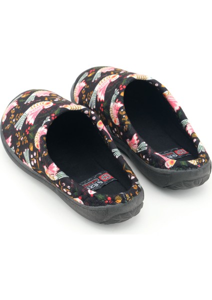 Kadın Kışlık Pu Rahat Taban Desenli Ev Bahçe Gondol Terlik fırsatları