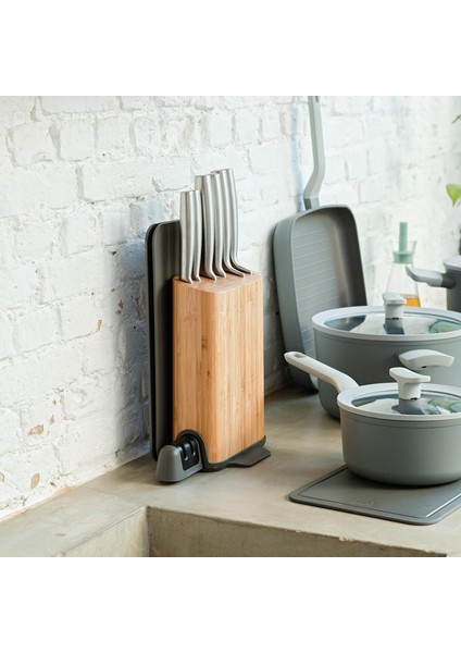 Leo 18/10 Paslanmaz Çelik Bıçak Bloğu 11 Parça Set indirimleri