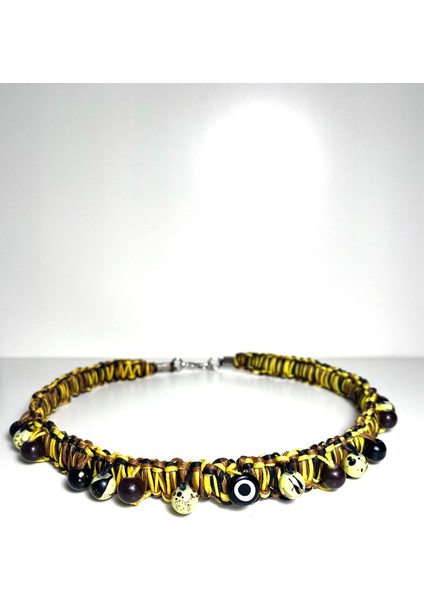 Savanna Kuçi – Kuçiko Serisi Sarı Siyah Nazar Boncuklu Köpek Kolyesi modelleri