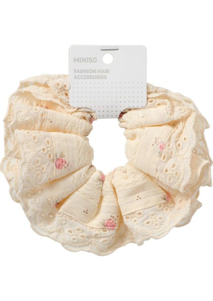 Fashion Serisi Çiçekli Dantel Saç Lastiği (1 Adet)