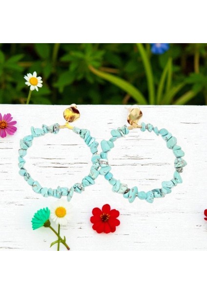 Turkuaz Halka Küpe modelleri