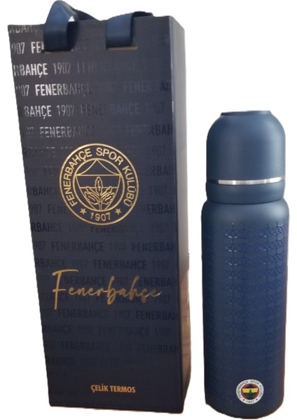 -Tmn 587189 Fenerbahçe Çelik Termos Bardaklı Kapak Lacivert 650 ml
