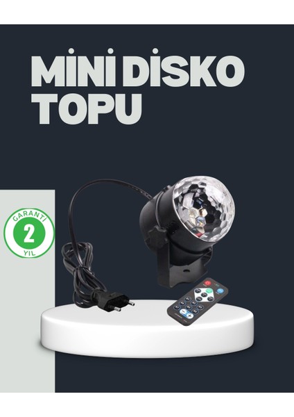 Rgb LED Disko Küresi 7 Modlu Uzaktan Kumandalı