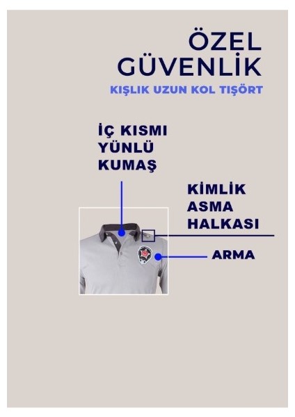 Yeni Kamu Personel Özel Güvenlik T-Shirt Lacos Uzun Kollu Tişort Yönetmeliğe Uygun modelleri