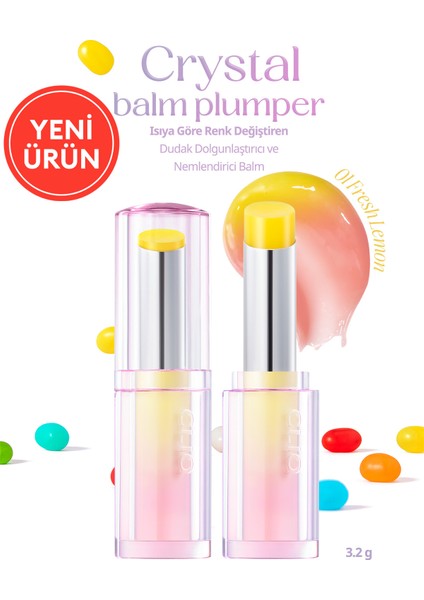 Isıya Göre Renk Değiştiren Dudak Dolgunlaştırıcı Balm Clıo Crystal Balm Plumper (01 Fresh Lemon)