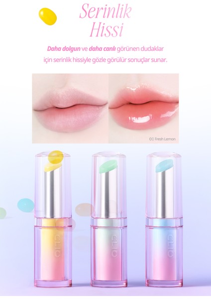 Isıya Göre Renk Değiştiren Dudak Dolgunlaştırıcı Balm Clıo Crystal Balm Plumper (01 Fresh Lemon)