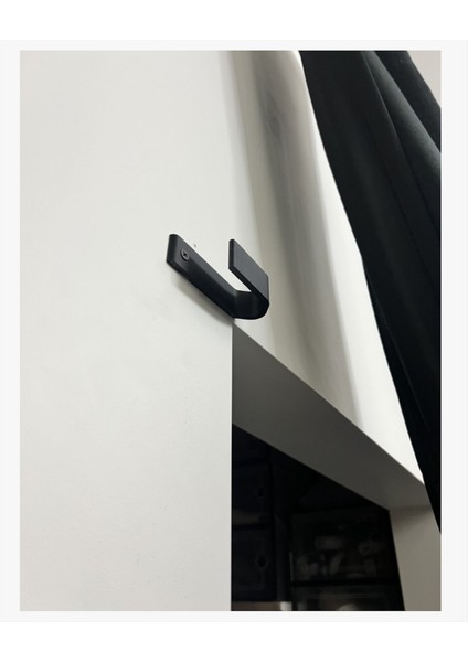 Modern Fon Perde Askısı Siyah 2'li modelleri