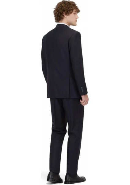 Erkek Modern Fit Yün Karışımlı Takım Elbise TKM-2068 Lacivert fırsatları