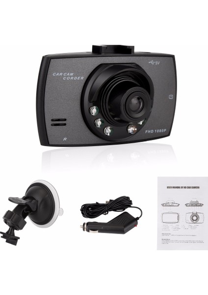 G30 Araç Içi Kamera Dvr | Full Hd 1080P | 140° Geniş Açı | Gece Görüşü | G-Sensör | Döngüsel Kayıt