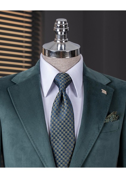 Terziademaltun Italyan Stil Kadife Erkek Tek Ceket Yeşil T11042 fiyatları