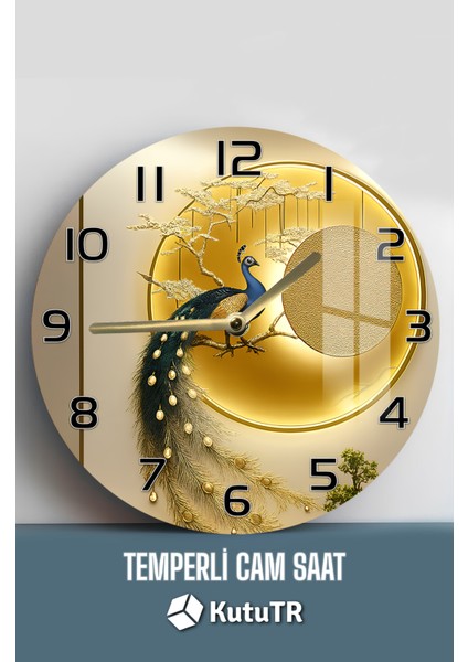Şıklığıyla Göz Kamaştıran 3D Görünümlü Temperli Cam Saat – 33 cm CSDW382 fiyatları