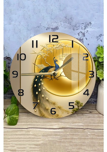 Şıklığıyla Göz Kamaştıran 3D Görünümlü Temperli Cam Saat – 33 cm CSDW382 modelleri