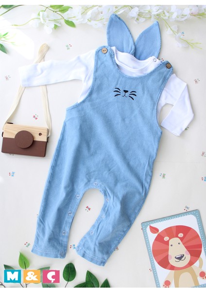 Erkek Bebek Uni Kulaklı Tav;an Salopet 9-12-18-24 Ay modelleri