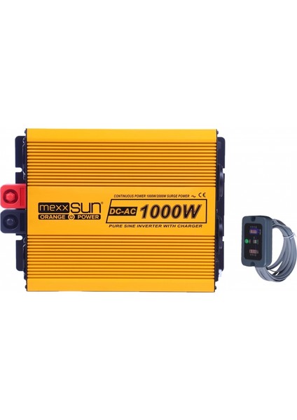 Mexxsun Tam Sinüs Şarjlı Inverter / Ekranlı 12V 1000W