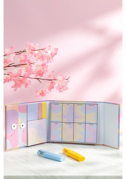 Manyetik Kapaklı Notluk Seti - Renkli Desen