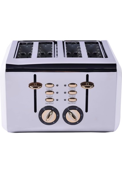 Worldwide Gem Titan Parlak Gümüş Beyaz Dört Dilim Ekmek Kızartma Makinesi modelleri