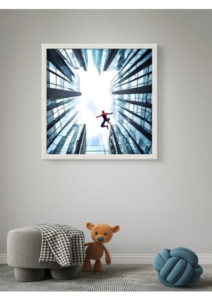 Gökten Atlayan Örümcek Çocuk Odası LED Tablo – 60X60 cm | Sıva Üstü Montajlı, Tak-Çalıştır Sistem fırsatları