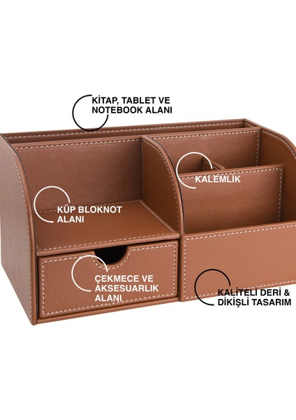 Masaüstü Organizer,kalemlik,kumandalık,küp Bloknotluk,tabletlik,kitaplık,6 Gözlü,çekmeceli,taba fiyatları