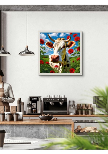 Camdaki Inek, Mutfak LED Tablo – 60X60 cm | Sıva Üstü Montajlı, Tak-Çalıştır Sistem, Arapuarlı fiyatları