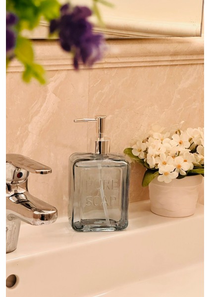 Cam Sıvı Sabunluk – 500 ml (Renk Seçenekli)