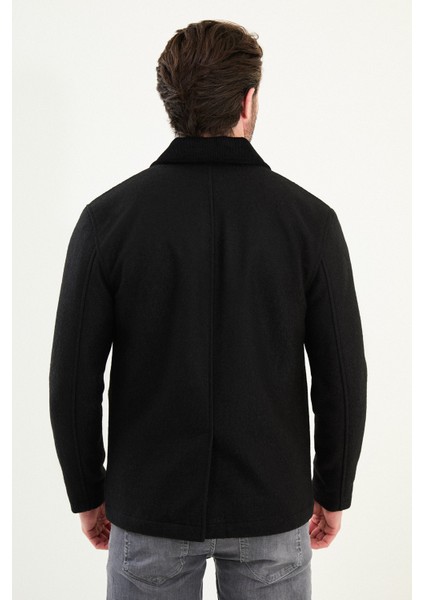 Kırçıllı Slim Fit Kadife Yaka Torba Cepli Erkek Trenchcoat indirimleri