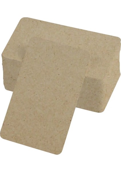 Boş Kelime Kartları 5x8 cm - 50 Adet Oval Kenarlı | Tabu & Not Kartları - Kraft