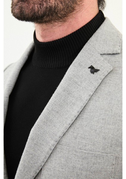 Düz Slim Fit Torba Cep Mono Yaka Yün Erkek Ceket fiyatları