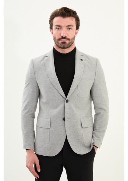 Düz Slim Fit Torba Cep Mono Yaka Yün Erkek Ceket fırsatları