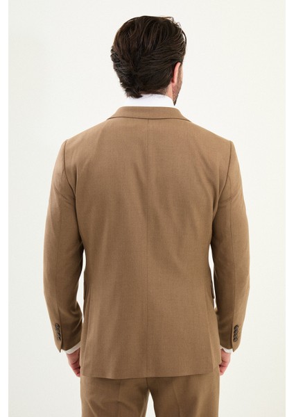 Düz Slim Fit Mono Yaka Klasik Yün Erkek Takım Elbise indirimleri