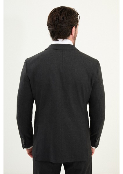Düz Slim Fit Mono Yaka Klasik Yün Erkek Takım Elbise indirimleri