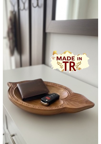 El Oyması Organik Ahşap Servis ve Sunum Tabağı | Gıdayla Temasa Uygun, Kimyasal Içermez modelleri