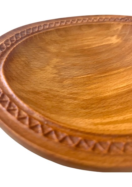 El Oyması Organik Ahşap Servis ve Sunum Tabağı | Gıdayla Temasa Uygun, Kimyasal Içermez