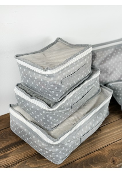 Fermuarlı Gri Hurç Seti, Bavul Düzenleme Organizer, Hafif ve Pratik Kullanım modelleri