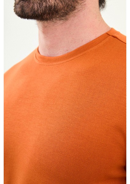 Desenli Slim Fit Bisiklet Yaka Uzun Kollu Erkek T-Shirt fiyatları