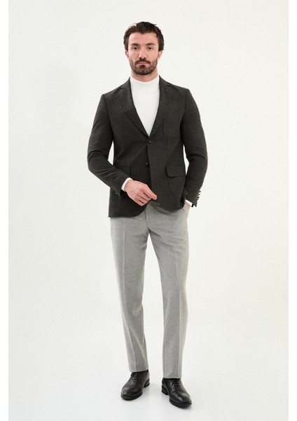 Düz Slim Fit Torba Cep Mono Yaka Yün Erkek Ceket modelleri