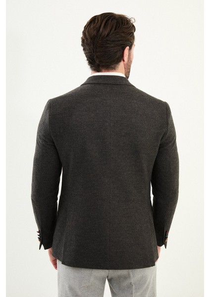 Düz Slim Fit Torba Cep Mono Yaka Yün Erkek Ceket indirimleri